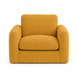Luxe Bouclé Compressed 1 Seater Couch Sofa