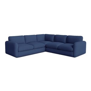 Luxe Bouclé Compressed L Shape 5 Seater Couch Sofa