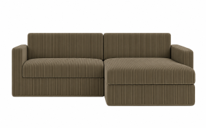 CorduRoyal Compressed Square Arm Full Foam 2 Seater + Daybed Sofa Couch Side