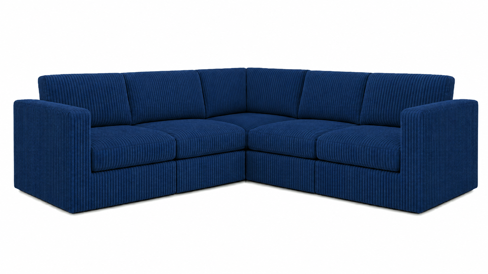 CorduRoyal Compressed Square Arm Full Foam 5 Seat L Shape Corner Sofa Couch - 5 seater - Image 8