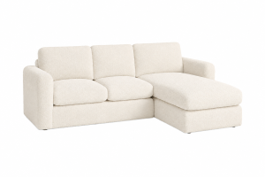 Luxe Bouclé Compressed 3 Seater Couch Sofa with Daybed
