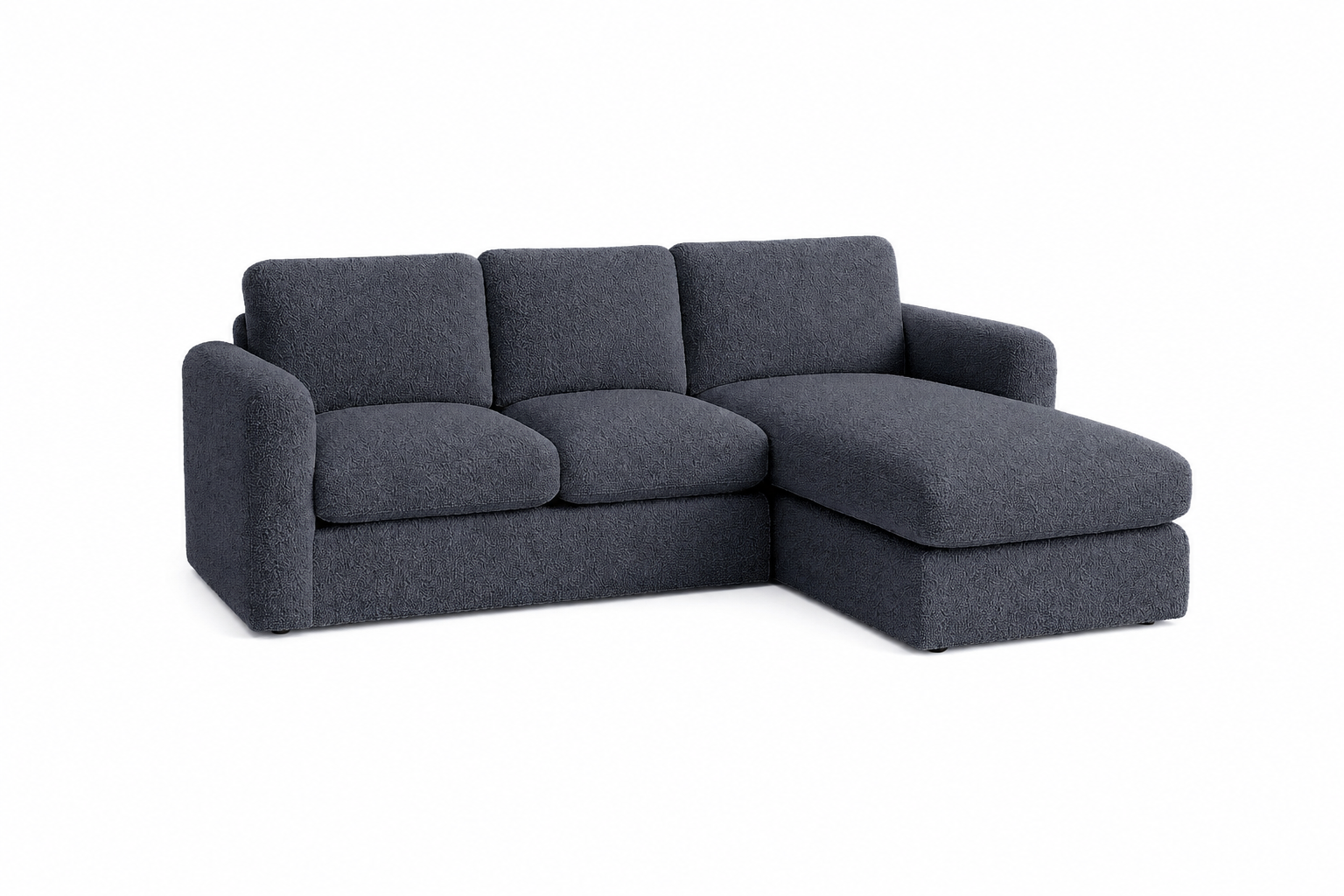 Luxe Bouclé Compressed 3 Seater Couch Sofa with Daybed - Image 4