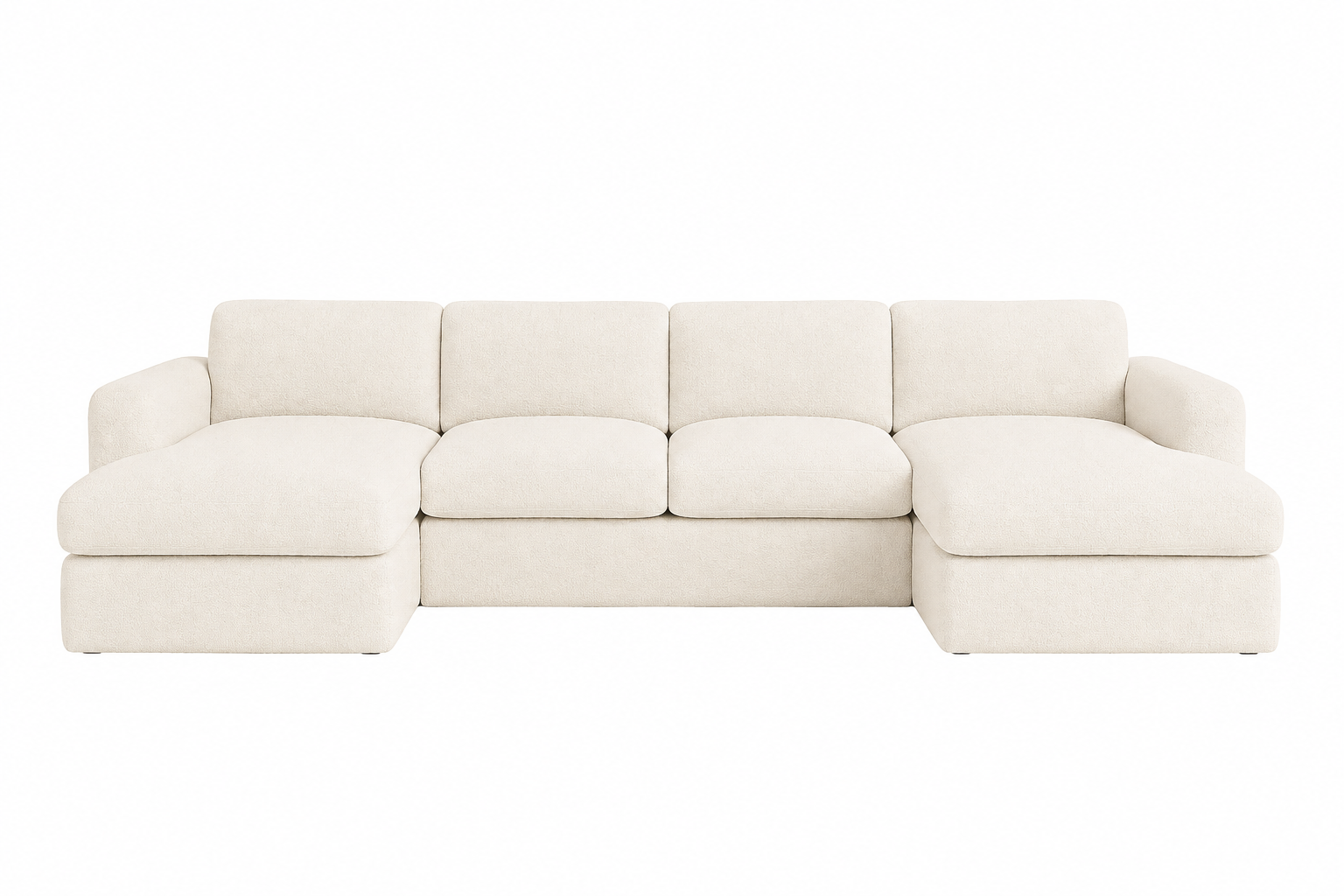Luxe Boucle U – Shape Compressed Sofa - Image 2