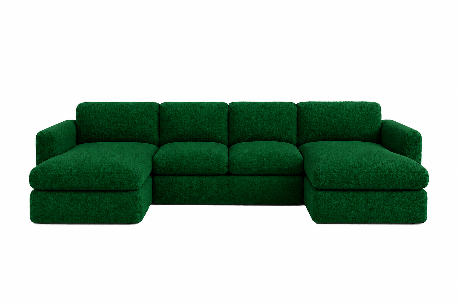 Luxe Boucle U – Shape Compressed Sofa - Image 3